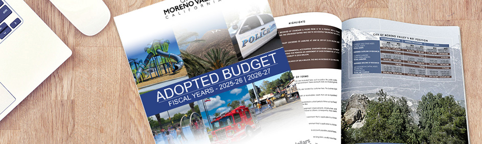 Photo of Budget document.